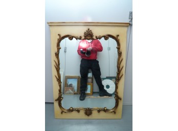 Gold-Toned Frame Wall Mirror