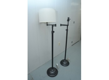 Pair Of Adjustable Swing Arm Floor Lamps