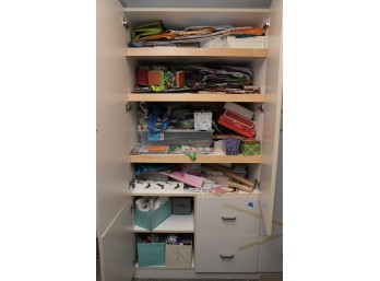 Assorted Gift Wrap And Craft Supplies