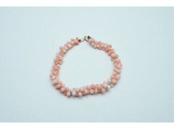 Pink Coral Bead Necklace