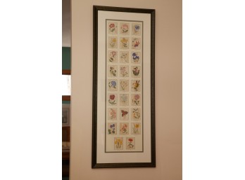 Framed Botanical Alphabet Print