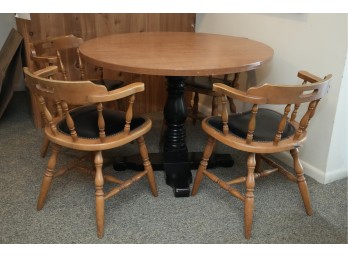 Round Dining Table With Four Captains Chairs