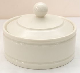 Lenox White Ceramic Covered Jar With Lid