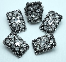 Five-Piece Rhinestone Costume Jewelry Set