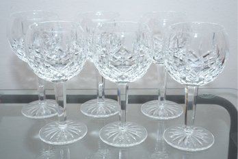 Set Of Six Waterford Crystal Wine Glasses
