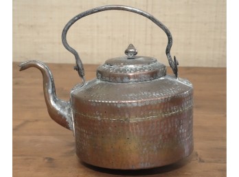 Rustic Hammered Copper Tea Kettle
