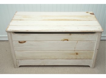 Distressed Wooden Storage Trunk