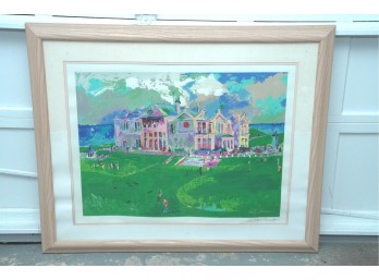 Leroy Neiman St. Andrews Old Course Golf Scene Framed Print Lithograph