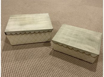 Pair Of Decorative Storage Boxes With Lids