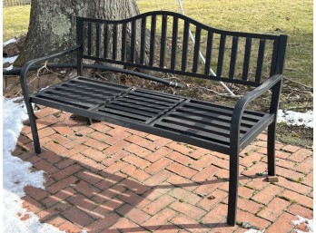 Black Metal Outdoor Garden Bench