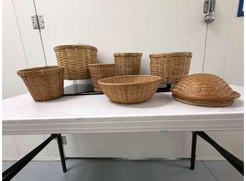 Accessories - Wicker Baskets - Collection Of Six (6)