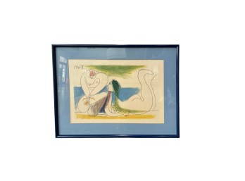 Artwork - Pablo Picasso (Spanish, 1881-1973) Color Offset Lithograph - 'Sur La Plage' ('On The Beach')
