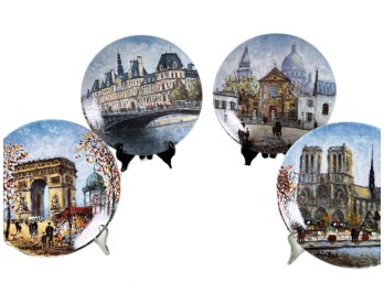 China/Serveware - Louis Dali (French, 1905-2001) Plates - 'L'Arc De Triomphe' & Others