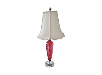 Lighting - Table Lamp - Cranberry Glass