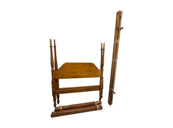 Furniture - Bedframe - Twin-Sized - Four-Poster - Maplewood