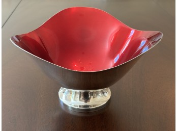 Danish Enamel Silver Footed Bowl