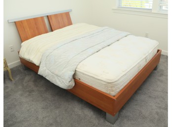 Contemporary Platform Bed Frame With Mattress