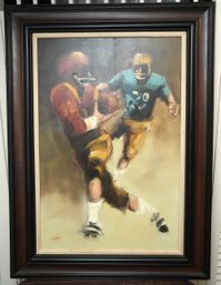 Weigel Oil Painting Of Football Players