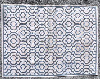 Safavieh Courtyard Beige Navy With Blue Weft Outdoor Polypropylene Rug (2 Of 2)