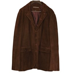 John Varvatos Dark Purple Suede Coat
