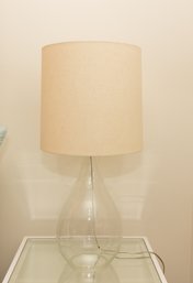 Modern Large Clear Glass Teardrop Table Lamp With Shade