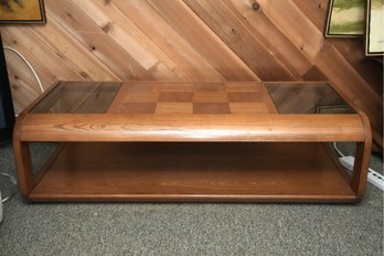 MCM Wood Coffee Table With Lower Shelf