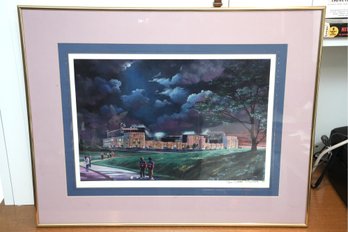 Framed Cleveland Indians Night Scene Print