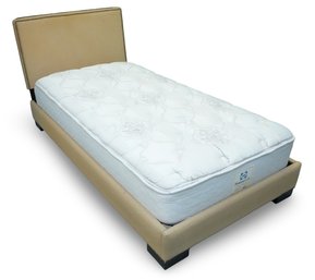 West Elm Bedframe/Sealy Mattress - Twin Size