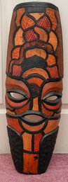 Large Hand Carved African Style Tribal Wall Mask