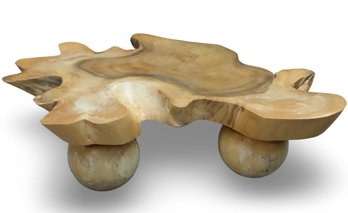 Sculptural Wood Coffee Table - 'Tree Slice'
