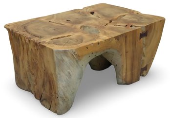Woodland Creek Sculptural Wood Coffee Table - 'Butterfly Joints'