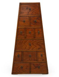 Wooden Pyramid Apothecary Chest
