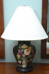 Floral Decorated Ceramic Table Lamp