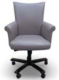 Swivel Chair With Padded Armrest/Backrest - Pale Gray