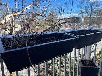 4 Crate And Barrel Metal Plant Containers