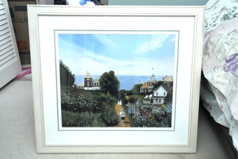 Framed Coastal Garden Landscape Print