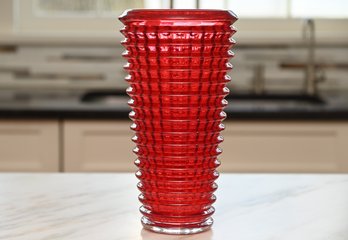 Nordic Red Glass Vase