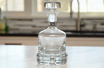 Modern Round Crystal Glass Decanter With Bubble Base
