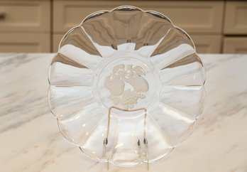 Val St Lambert Glass Fruit Platter