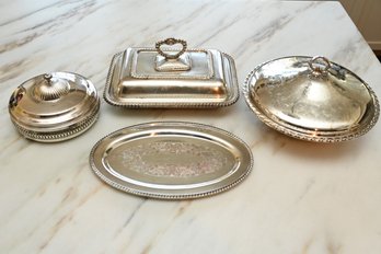 Silver Plate Serveware Set