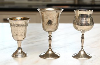 Trio Of Kiddush Cups