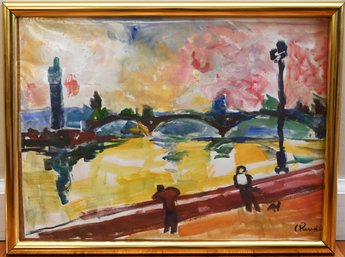 London - Framed Paint On Canvas