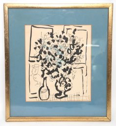 Marc Chagall The Black And Blue Bouquet (Le Bouquet Noir Et Bleu)  Framed Print