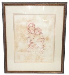 Edna Hibel Mother And Child  Limited Edition Print 85/100