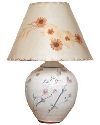 Charming Hand Painted Clay Lamp Petite
