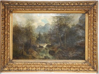 Landscape Oil Painting In Ornate Gilt Frame (Christies Feb 13, 1996 Lot 65)