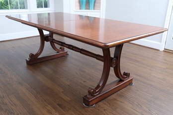 Mahogany Trestle Base Dining Room Table