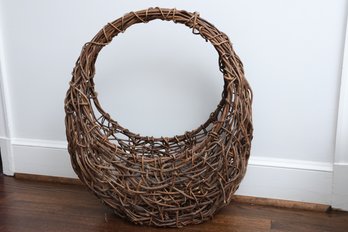 Hand Crafted Woven Vine Basket