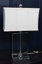 Etched Glass Modern Table Lamp