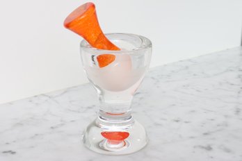 Art Glass Mortar & Pestle